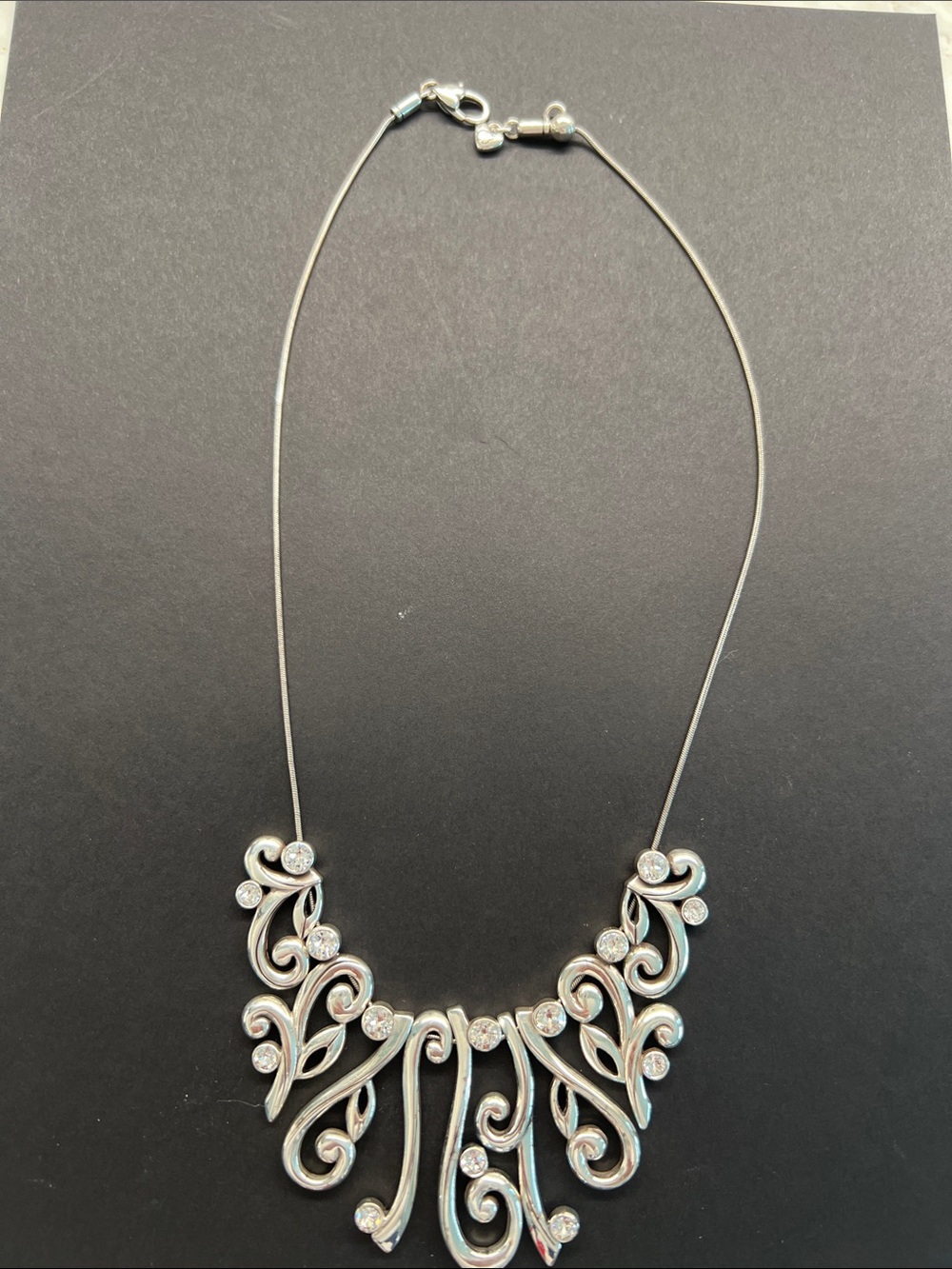 Brighton Silver Tone Bib Necklace